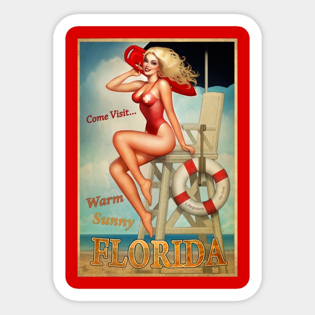 Florida Lifeguard Sticker by nszerdy